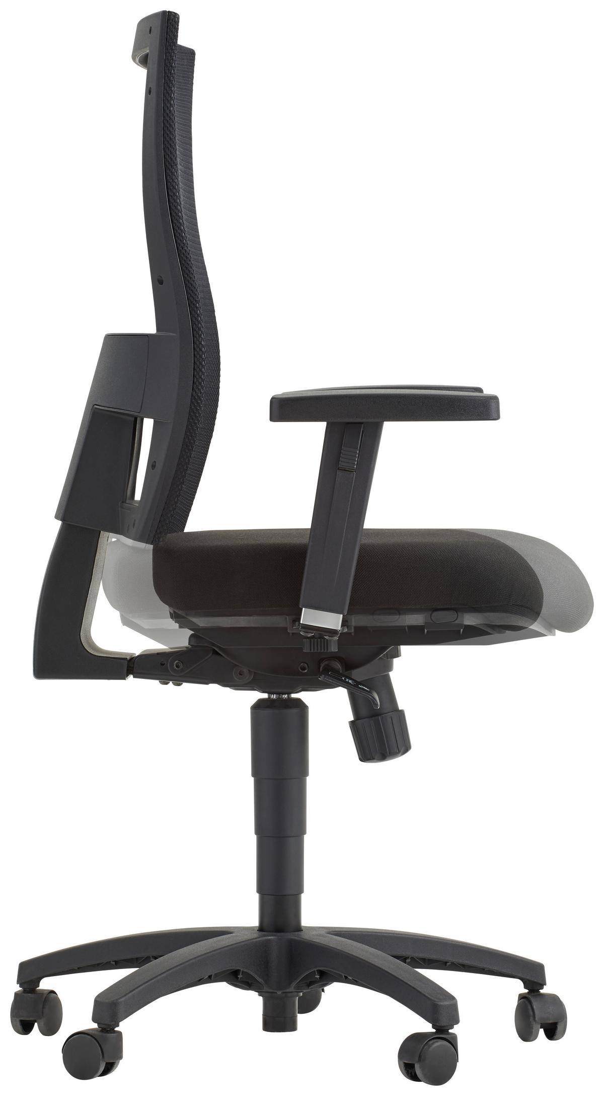 KRZESŁO OBROTOWE X-PANDER PLUS - czarny, Design, tworzywo sztuczne/tkanina (48/96-114/48cm) - Topstar