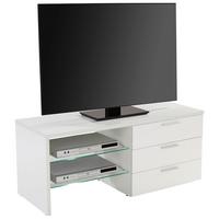 Măsuță TV MERLIN II NEW - alb, Modern, material pe bază de lemn (118,4/47/39,5cm) - Modern Living