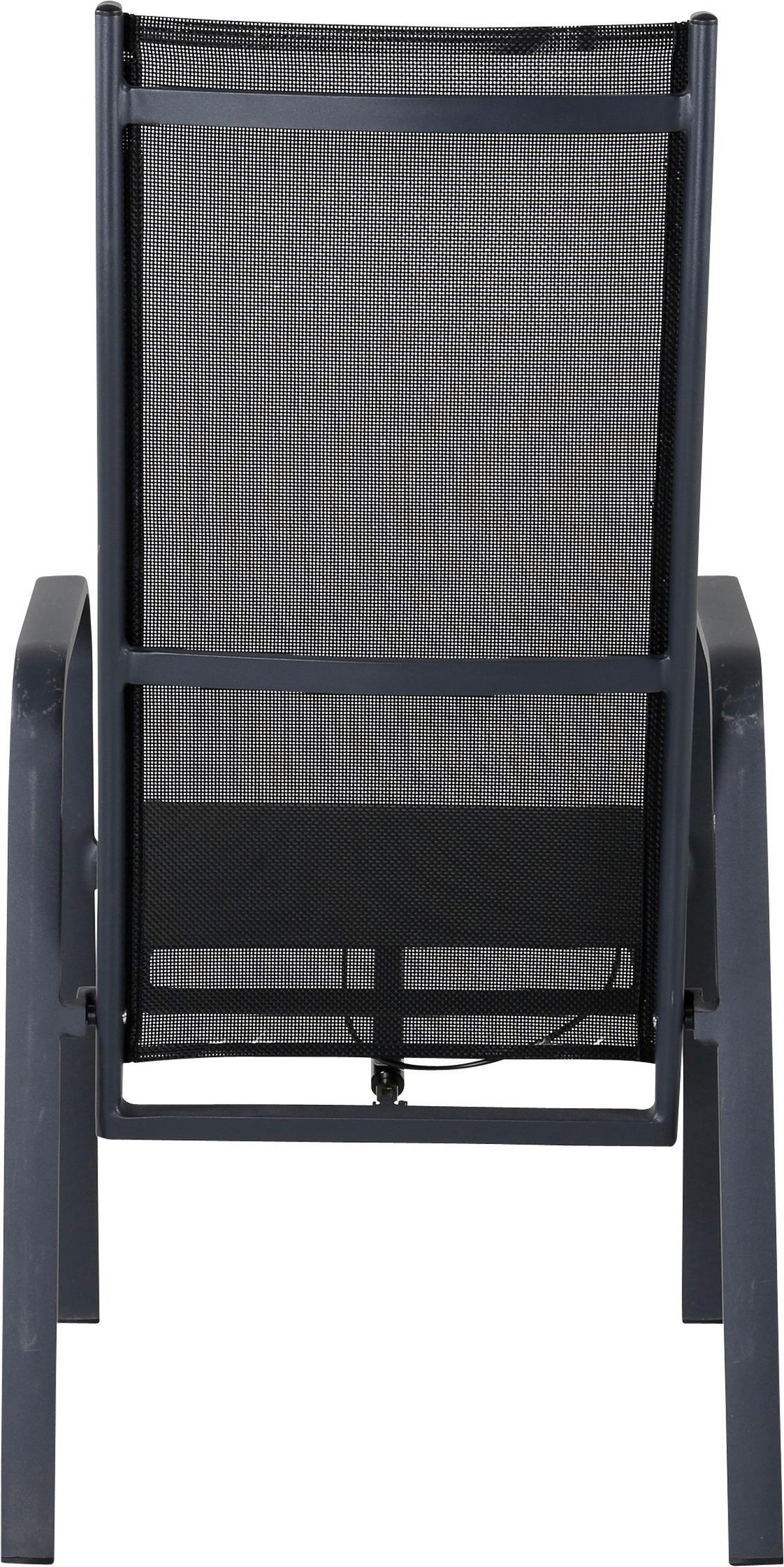 Gartensessel-2er Set Copacabana Schwarz - Schwarz, KONVENTIONELL, Metall (56.5/110/65cm) - Gardenson