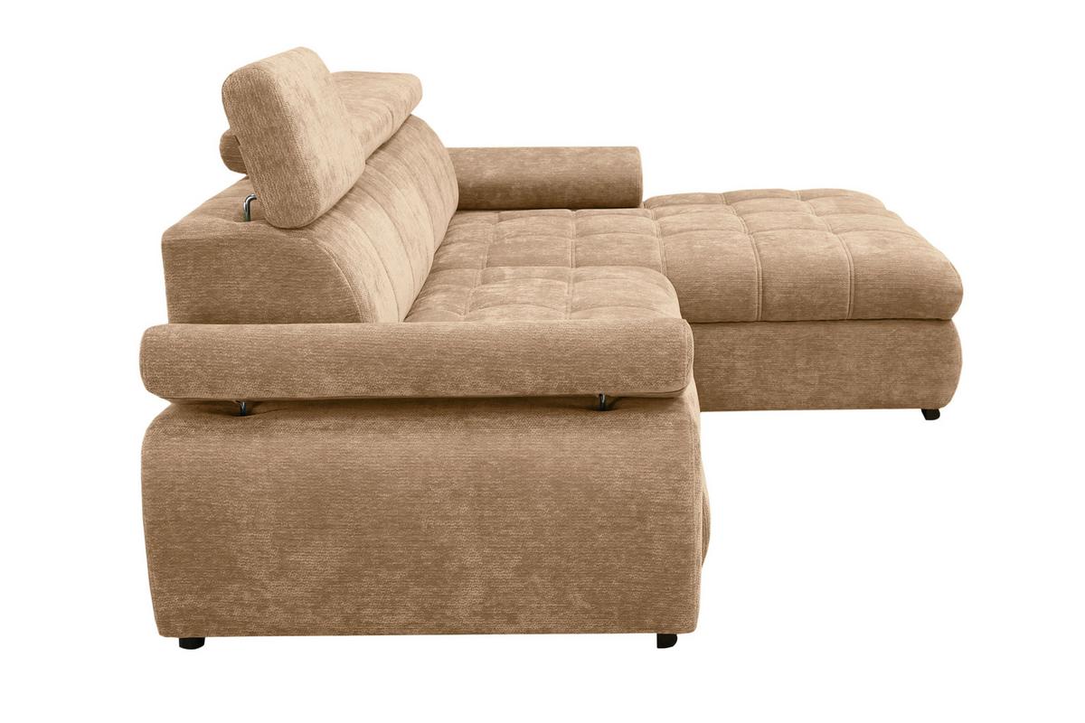 Kutna Garnitura Vegas - crna/bež-smeđa, Design, drvo/tekstil (294/173cm) - Modern Living
