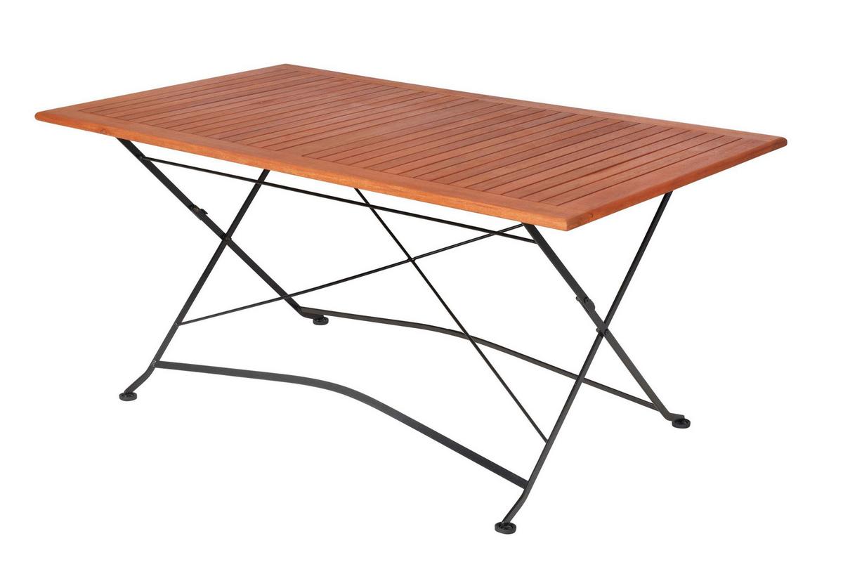 Gartentischgruppe Schlossgarten 7-tlg. - Schwarz/Naturfarben, KONVENTIONELL, Holz/Metall - Gardenson