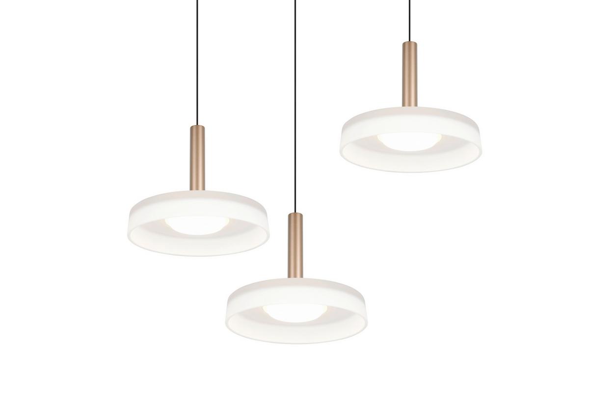 LAMPA ZWIESZANA LED 354930365 CELESTE - biały/brązowy, Design, metal/szkło (35/200cm) - Trio Leuchten