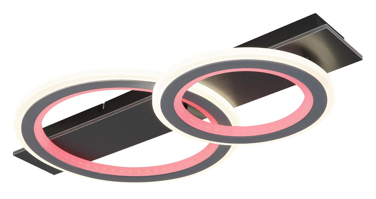 Led Stropna Svjetiljka Jayden - siva/svijetlo siva, Design, metal/plastika (63/37/8cm) - Globo