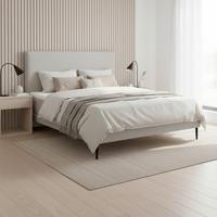 Box Ágy Nevada - világosszürke, Modern, textil/fa (160/200cm) - Bessagi