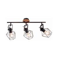 Deckenleuchte Jaro max. 60 Watt - Schwarz, Natur, Holz/Metall (83/28/31cm)