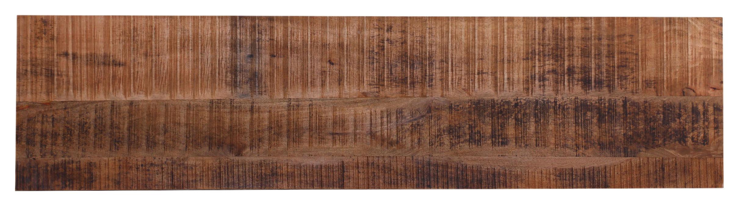 ŁAWKA BARNEY - kolor naturalny/czarny, Lifestyle, metal/drewno (160/45/40cm) - Landscape