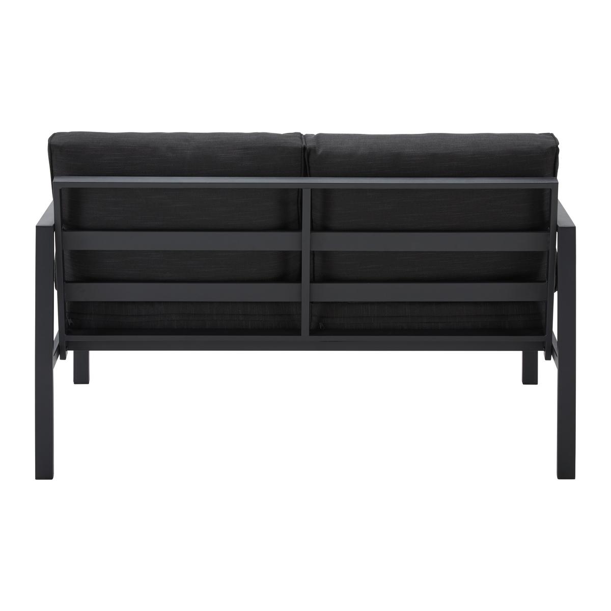 KOMPLET MEBLI TARASOWYCH ARIANNA - czarny, Modern, tworzywo sztuczne/metal (120/70/72cm) - Bessagi Garden