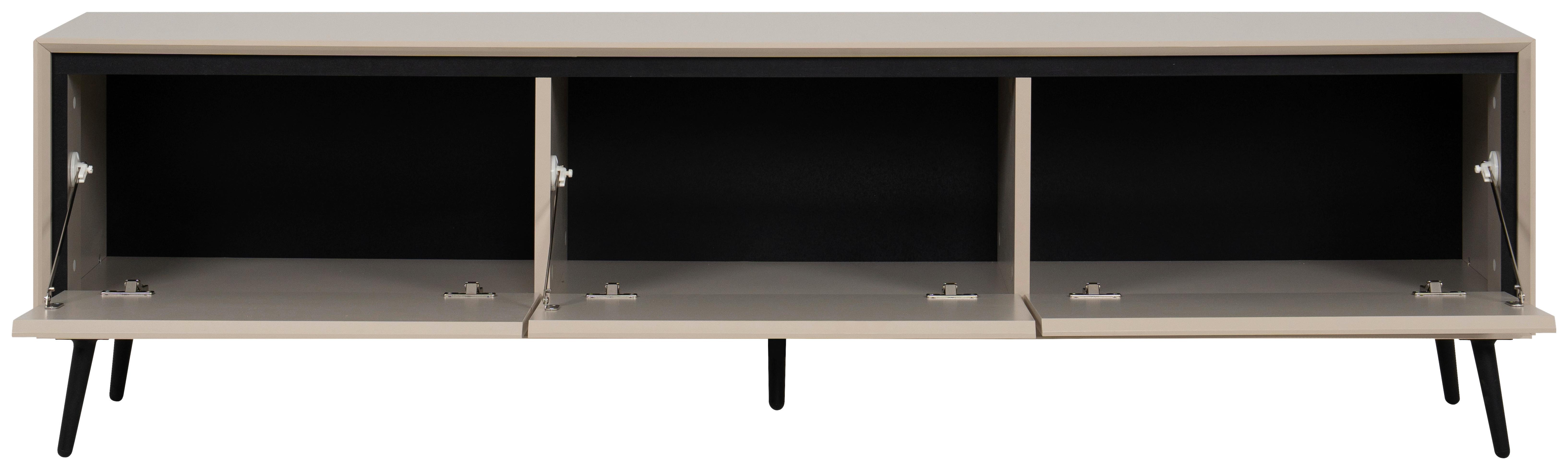 KOMODA NISKA ARONA - czarny, Konventionell, materiał drewnopochodny/tworzywo sztuczne (175/50/38cm) - Livetastic
