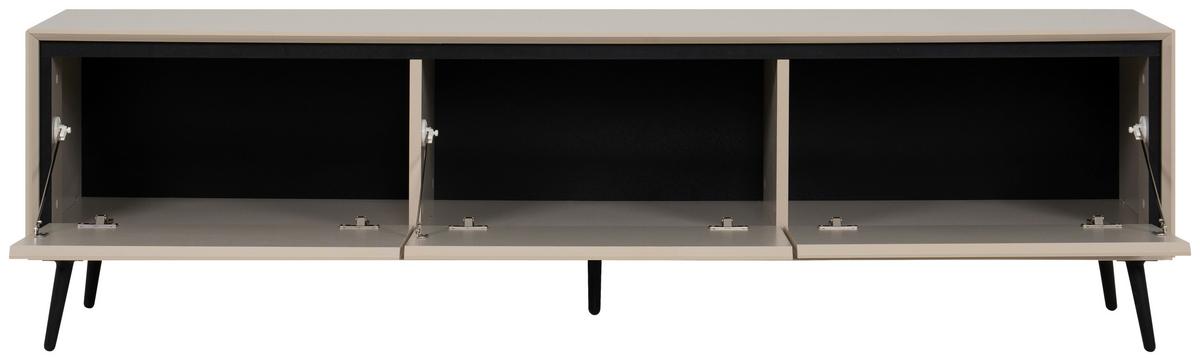 KOMODA NISKA ARONA - czarny/kolor piaskowy, Konventionell, materiał drewnopochodny/tworzywo sztuczne (175/50/38cm) - Livetastic