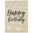 Postkarte Happy Birthday - Goldfarben/Schwarz, MODERN, Papier (10,5/14,8cm) Postkarte Happy Birthday - Goldfarben/Schwarz, MODERN, Papier (10,5/14,8cm)