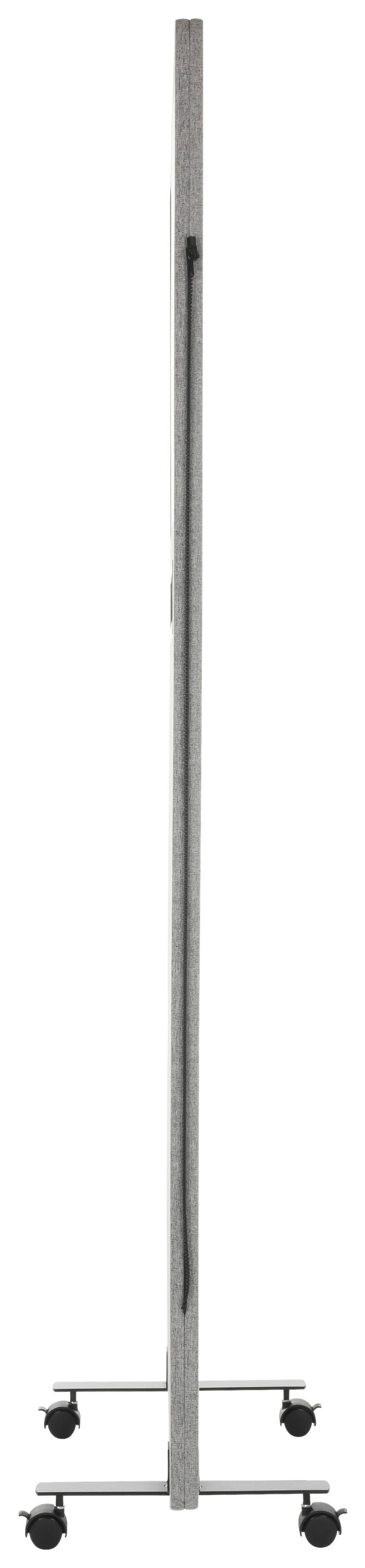 Pregradna Stena Flexmiut, Svetlo Siva - prozorno/svetlo siva, Basics, kovina/umetna masa (60/177/3cm) - MID.YOU