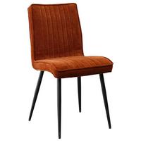 Stuhl Lena in Rostfarben - Rostfarben/Schwarz, Modern, Holz/Textil (43/86/57cm) - Mömax