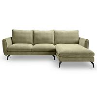 Ecksofa Toronto Grün - Schwarz/Grün, Basics, Holz/Textil (259/165cm) - MID.YOU
