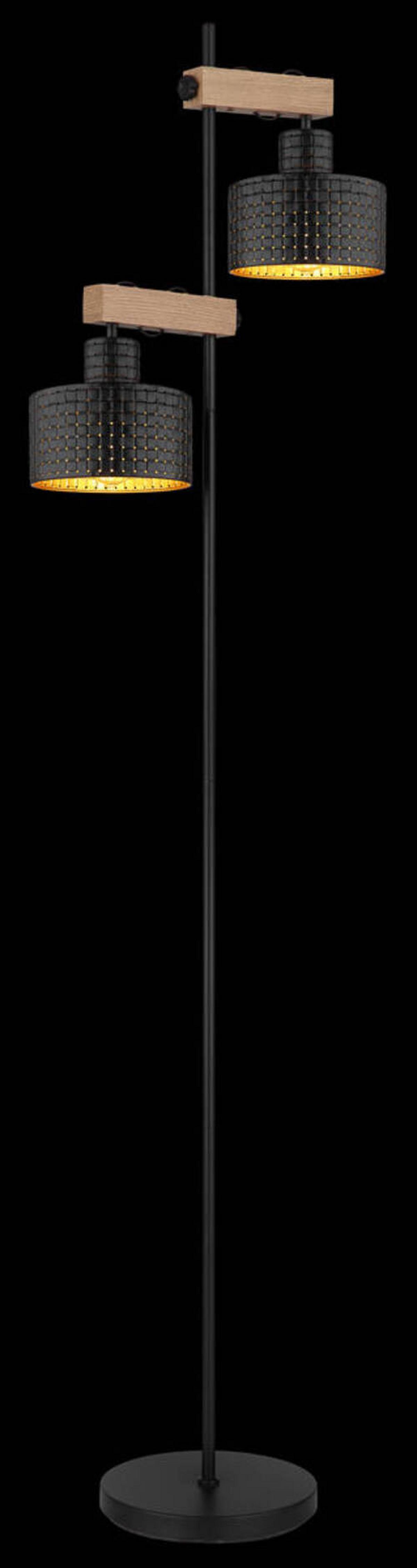 Stoječa Svetilka 15651s - zlate barve/črna, Design, kovina/umetna masa (44/25/168cm) - Globo