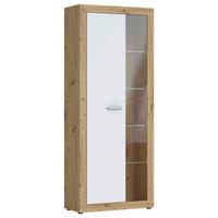 Vitrina Brilon - bela/crna, Romantično / Seoski, staklo/pločasti materijal (78/192/35cm) - Modern Living