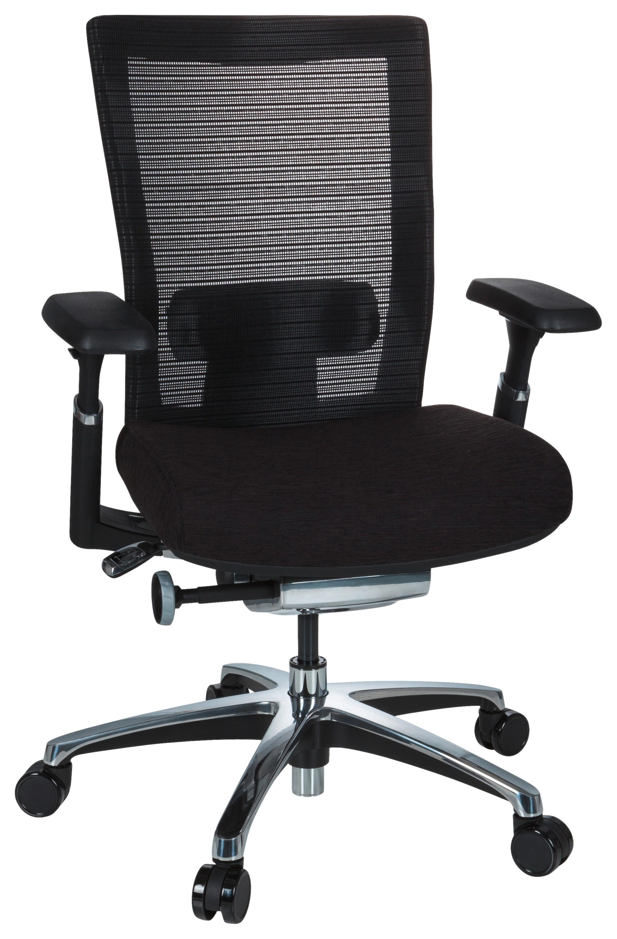 Pisarniški Stol Nova Pro Alu, Črna - barve kroma/črna, Moderno, kovina/umetna masa (65/101/60cm) - MID.YOU