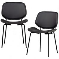 Stuhl-Set Close in Schwarz B: 49cm - Schwarz, MODERN, Holz/Textil (49/80/57cm) - Livetastic