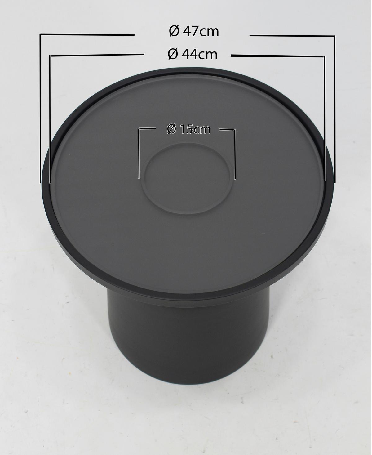 Stolić Jaro - crna, Moderno, staklo/metal (47/48cm) - Premium Living