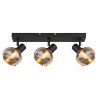 STRAHLER 54309-3B - Schwarz, Basics, Glas/Metall (41/10,5/13,5cm) - Globo