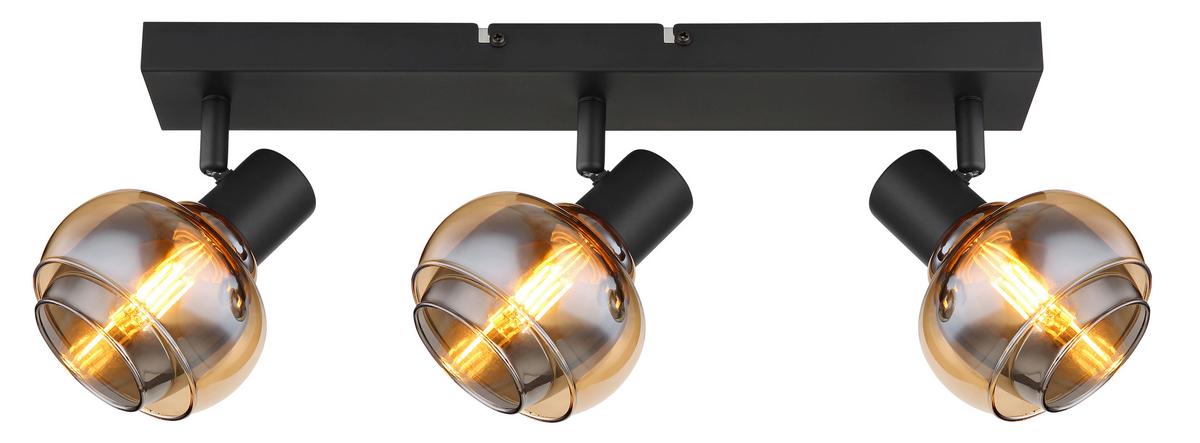 STRAHLER 54309-3B - Schwarz, Basics, Glas/Metall (41/10,5/13,5cm) - Globo