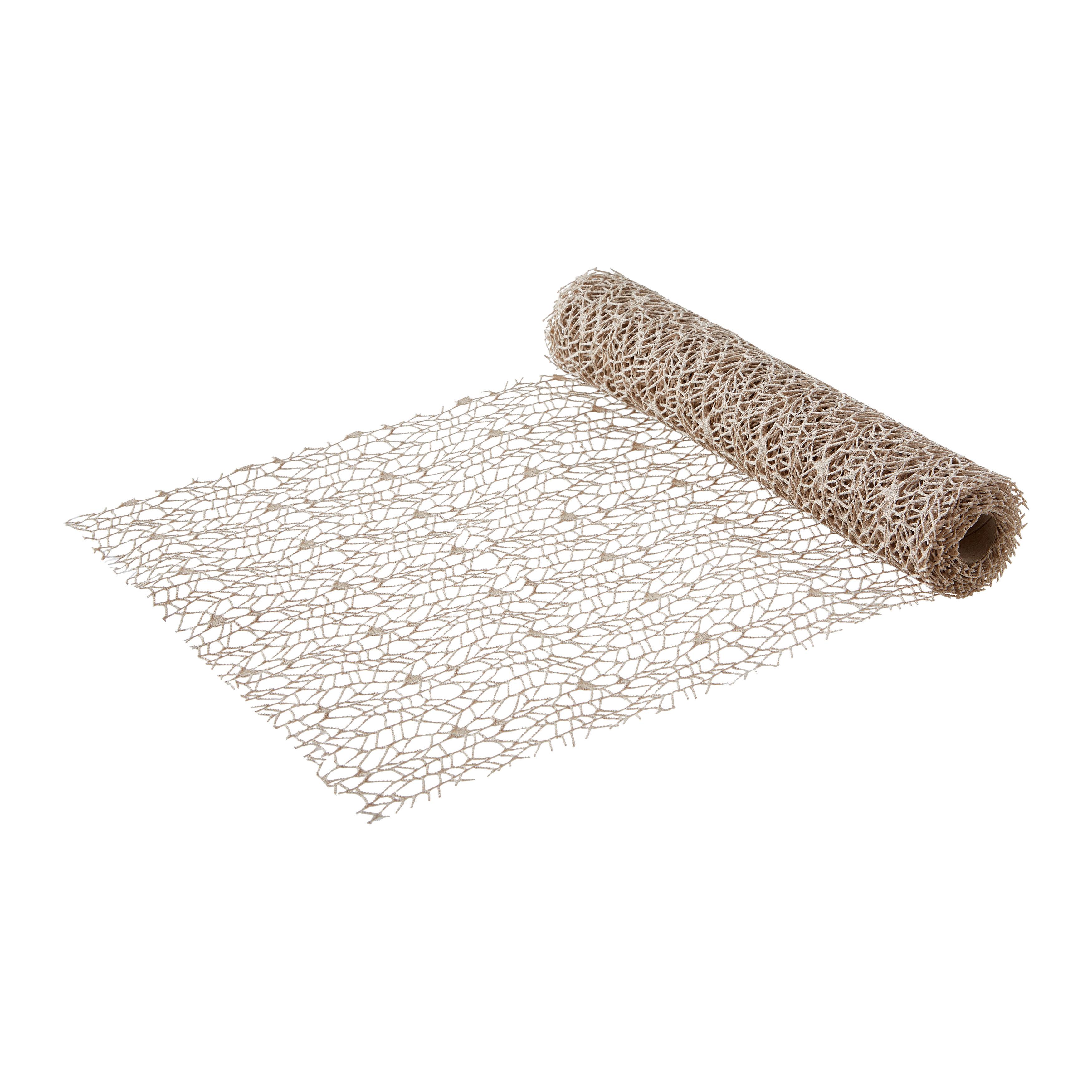 Dekostoff Spider diverse Farben ca. 35x300cm - Hellbraun/Hellrosa, Textil (35/300cm) - Modern Living