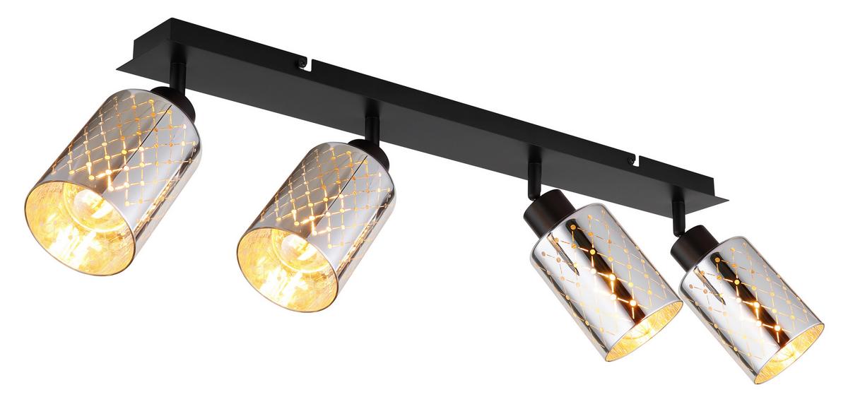 STRAHLER 54316-4  ALONSO - Klar/Chromfarben, Basics, Glas/Metall (86/9/22cm) - Globo