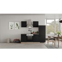 Kuhinjski Blok Capri, Črna, Hrast - črna/barve hrasta, Moderno, kovina/leseni material (220cm) - FlexWell