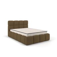 Kárpitozott Ágykeret Fluffy A - világosbarna, Modern, műanyag/faalapú anyag (160/200cm)