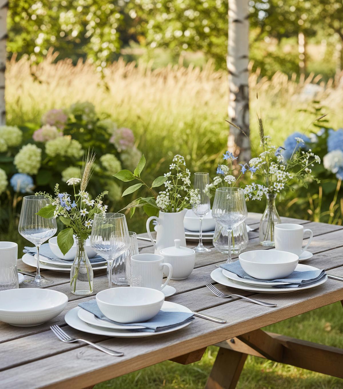 SERWIS OBIADOWO-ŚNIADANIOWY NELE - biały, Konventionell, ceramika - Landscape