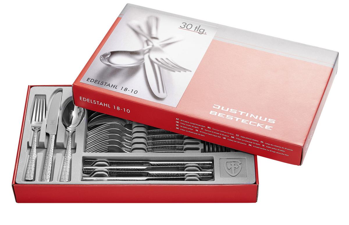 ZESTAW SZTUĆCÓW 630-650 - kolor stalowy, Basics, metal - Justinus