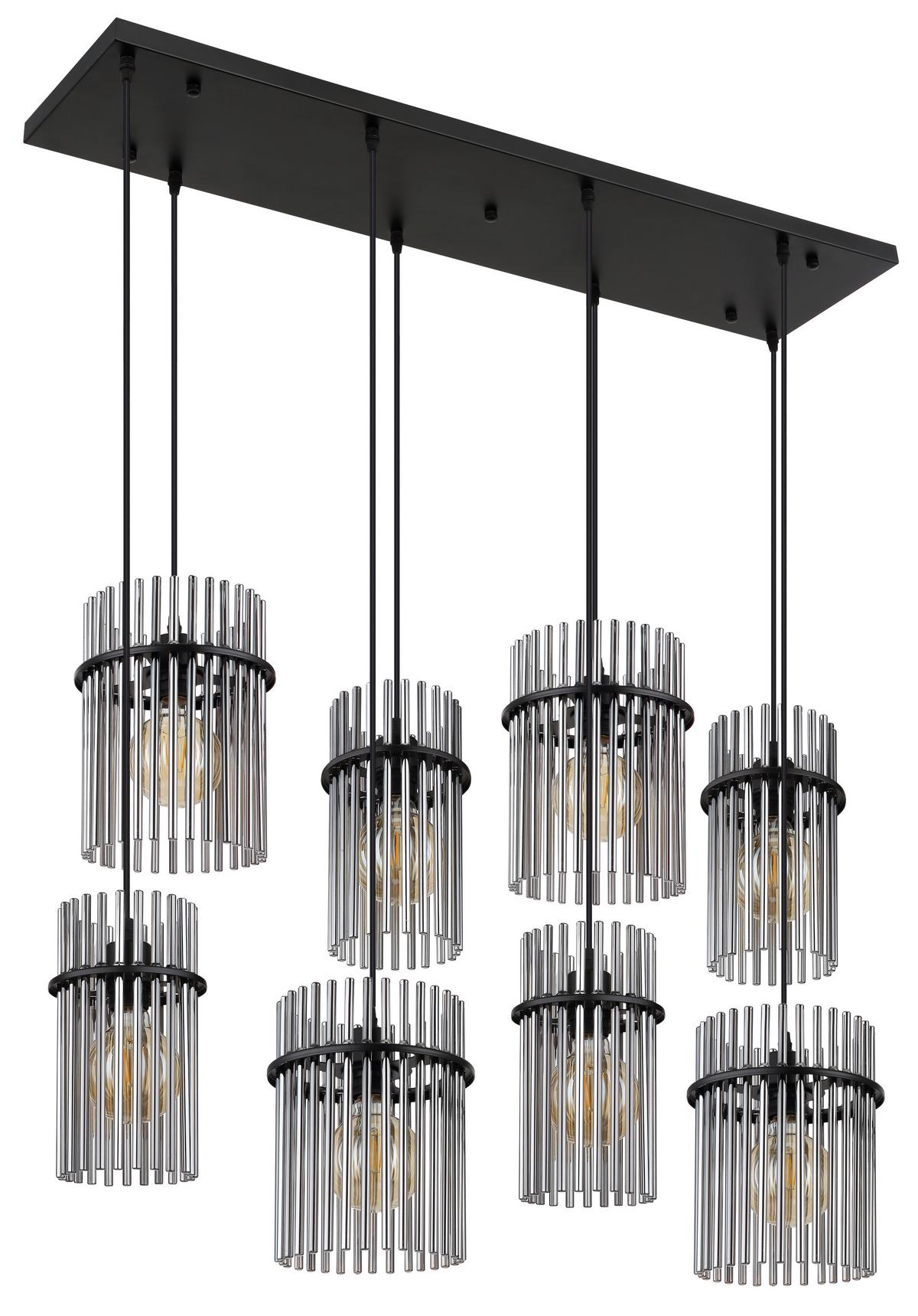 Viseća Svjetiljka Gorley - siva/crna, Basics, staklo/metal (110/38/125cm) - Globo