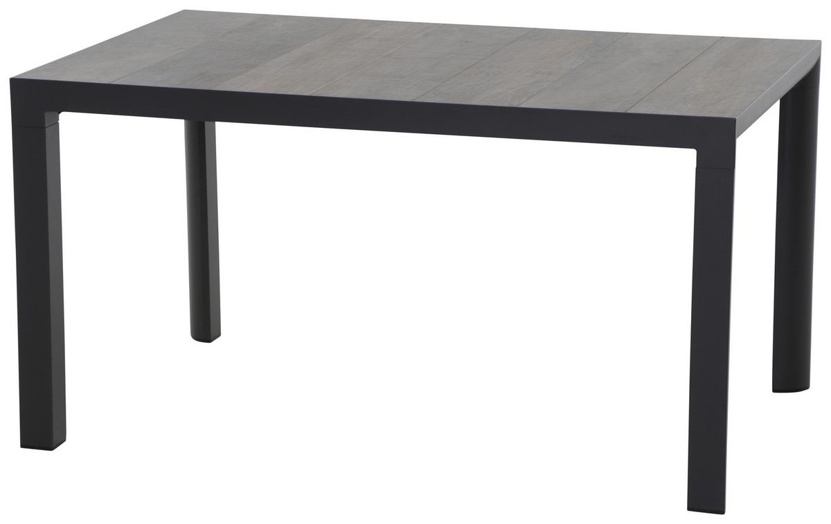Loungegarnitur 7-tlg Velia, Metall/Textil/Keramik - Anthrazit/Schwarz, KONVENTIONELL, Keramik/Textil - Siena Garden