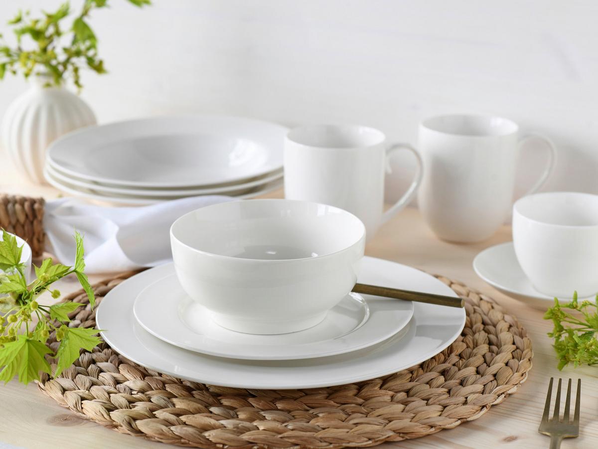 Étkészlet 22159 Fleur Royal - fehér, Basics, kerámia - Creatable