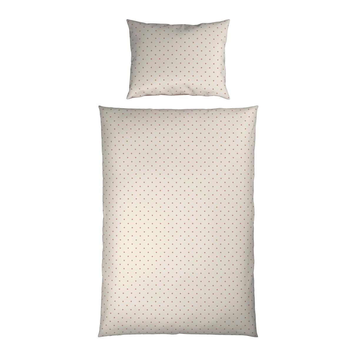 Posteljnina Dots - rjavosiva/krem barve, Moderno, tekstil (140/200cm) - Mömax