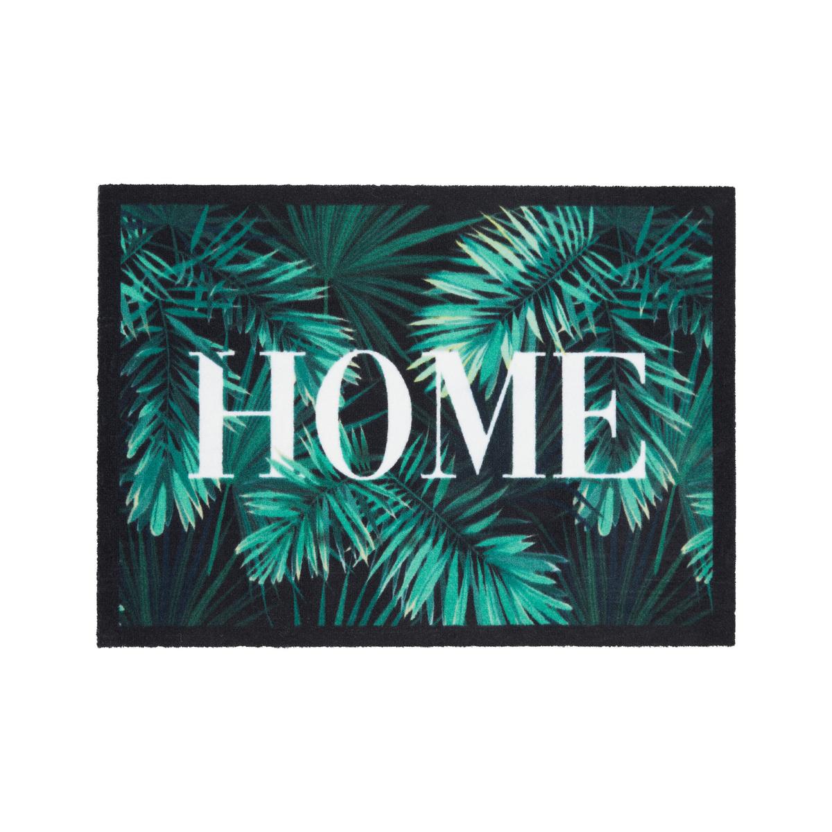 Fußmatte Jungle Leaves Anthrazit/Grün ca. 50x70cm - Anthrazit/Grün, Basics, Kunststoff (50/70cm) - Modern Living