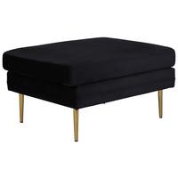 HOCKER BOOM - Goldfarben/Schwarz, Design, Textil/Metall (90/49/70cm) - Livetastic