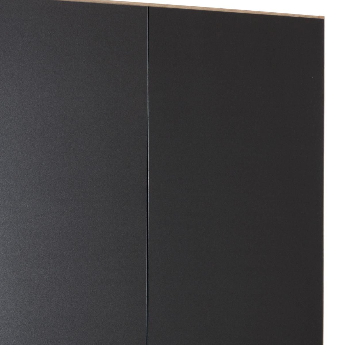 Omara Za Oblačila Celle Extra, Temno Siva, Barva Hrasta - srebrne barve/temno siva, Design, umetna masa/leseni material (91/197/54cm) - Mömax
