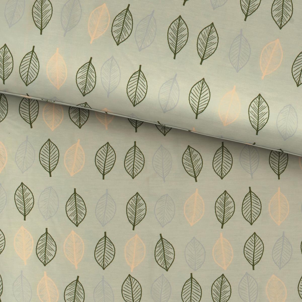 Bettwäsche Bio-Lisa in Grün ca. 135x200cm - Grün, MODERN, Textil (135/200cm) - ecoTree