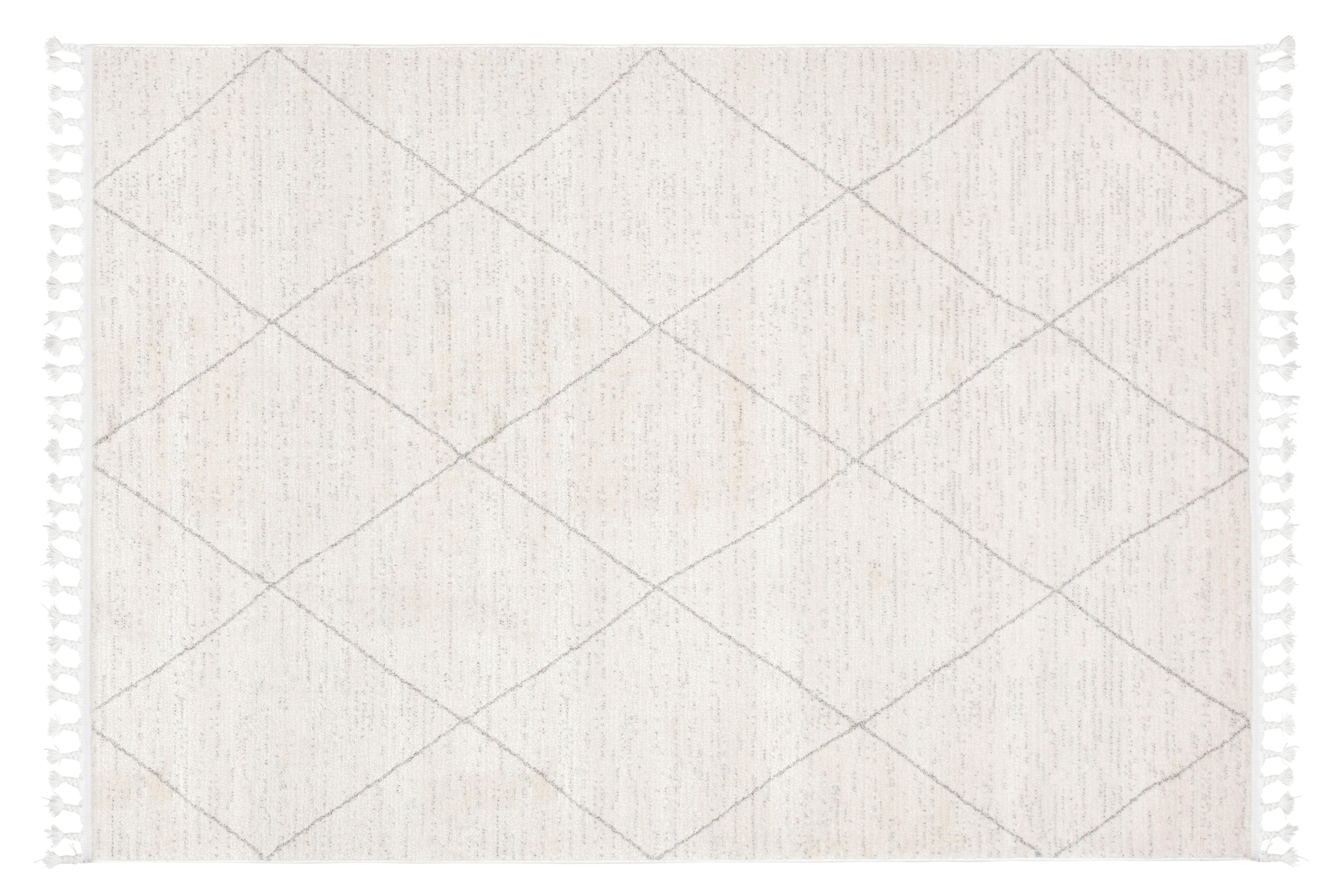 VÄVD MATTA ADJER 3 - ljusgrå/Alabasterfarben, Modern, textil (160/230cm) - Mömax
