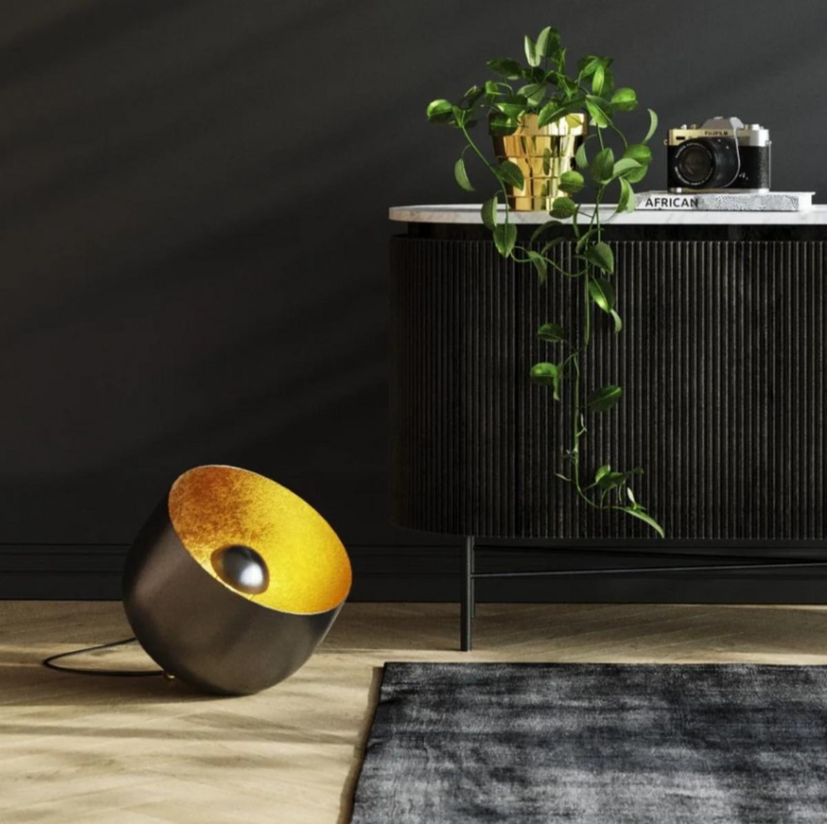 LAMPA STOJĄCA APOLLON SMOTH KARE DESIGN - kolor brązu/czarny, Lifestyle, metal (35/32/35cm) - Kare-Design