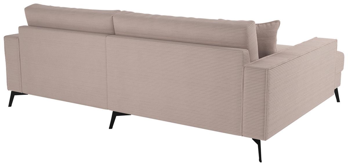 Kutna Garnitura Ted - ružičasta/crna, Trend, tekstil/metal (174/228cm) - Modern Living