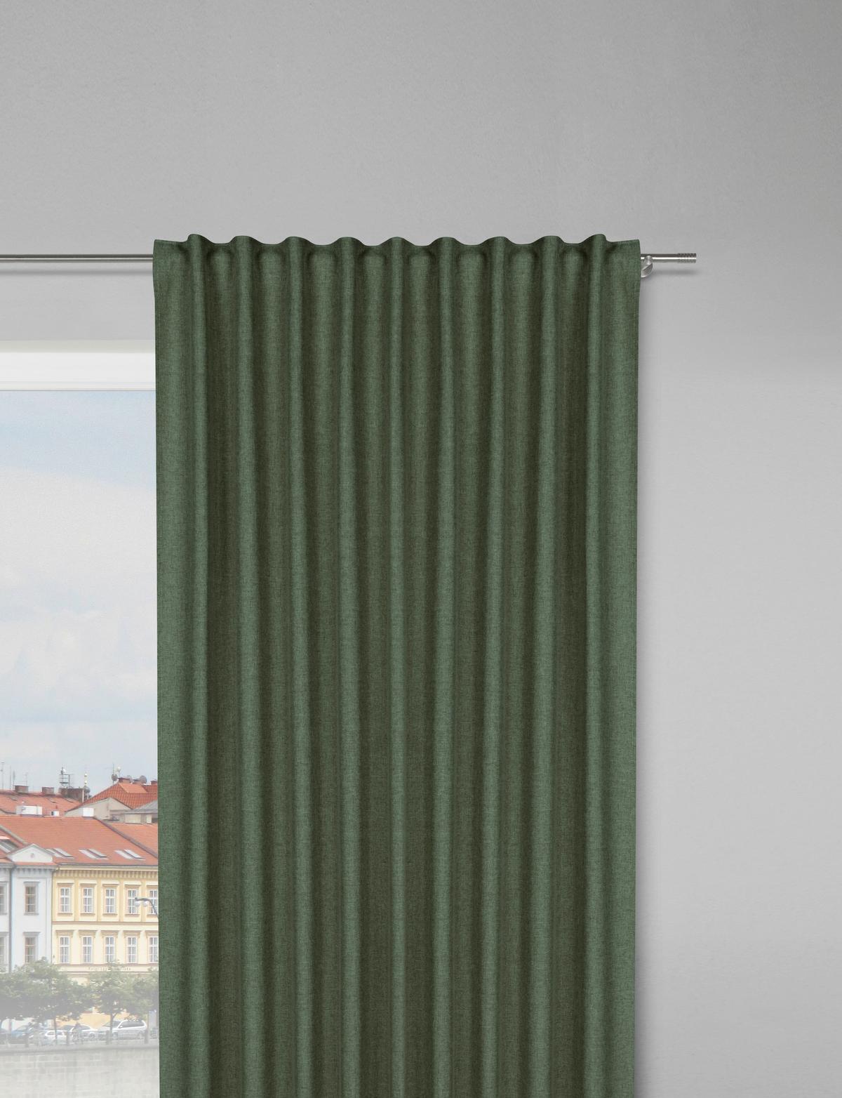 Fertigvorhang Ulrich in Grün ca. 135x245cm - Grün, Textil (135/245cm) - Modern Living