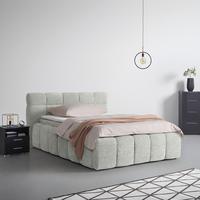 Polsterbett Monte Taupe ca. 120x200cm - Taupe/Schwarz, KONVENTIONELL, Kunststoff/Textil (120/200cm) - Based