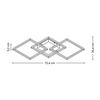 LED-TAKLAMPA OLPÜ -TOP- - aluminiumfärg, Modern, metall/plast (72,4/35,4/5,2cm) - Modern Living