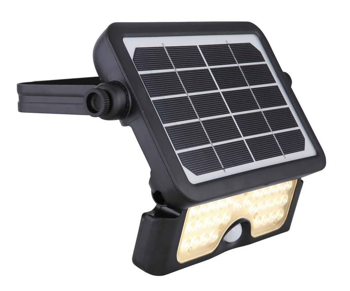 Solarna Svetilka Solar, S Sijalko - črna, Basics, umetna masa (23,2/15/3,4cm) - Globo