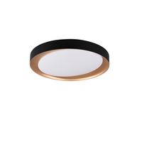 Deckenleuchte Zeta Schwarz/Gold max. 24 Watt - Goldfarben/Schwarz, Design, Kunststoff (48,5/48,5/7cm)