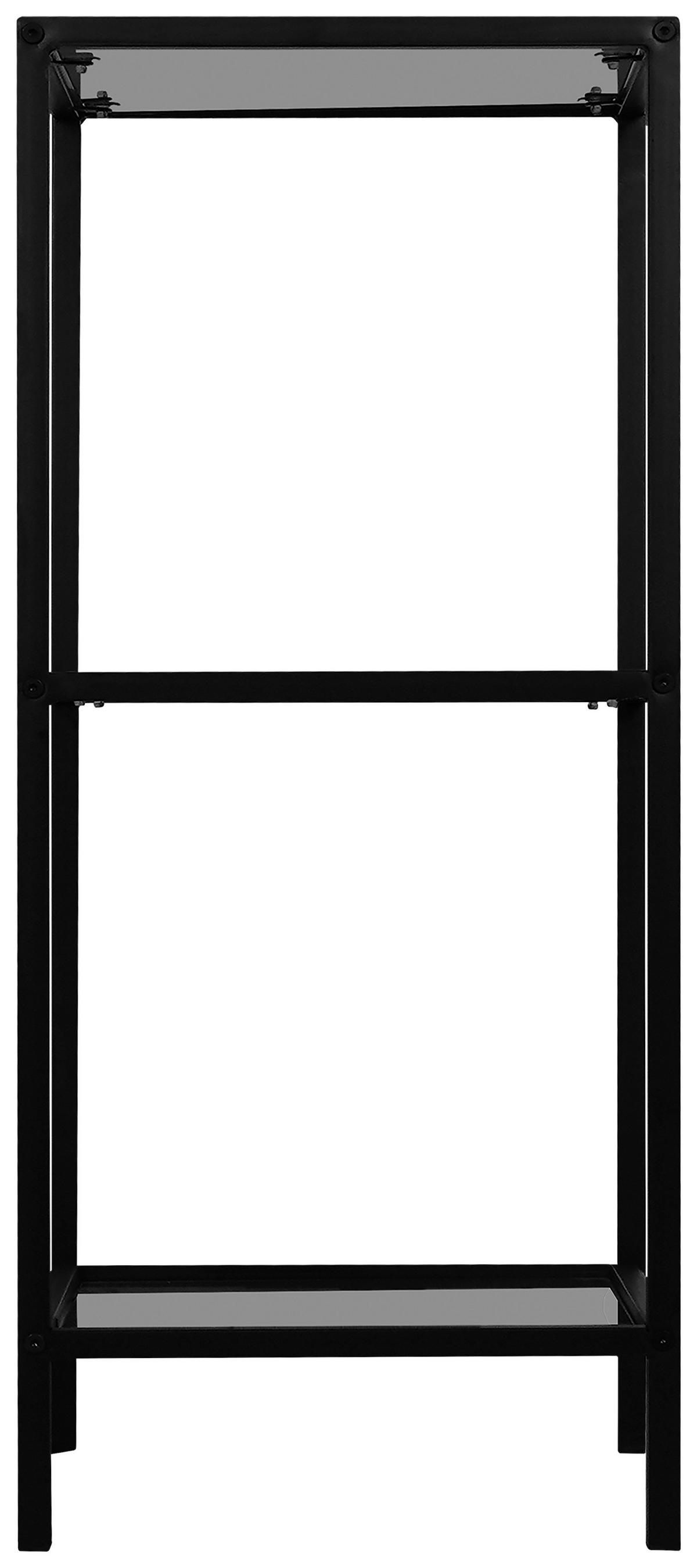 REGAŁ FLIP - czarny/szary, Basics, metal/szkło (37/82,5/33cm) - Carryhome