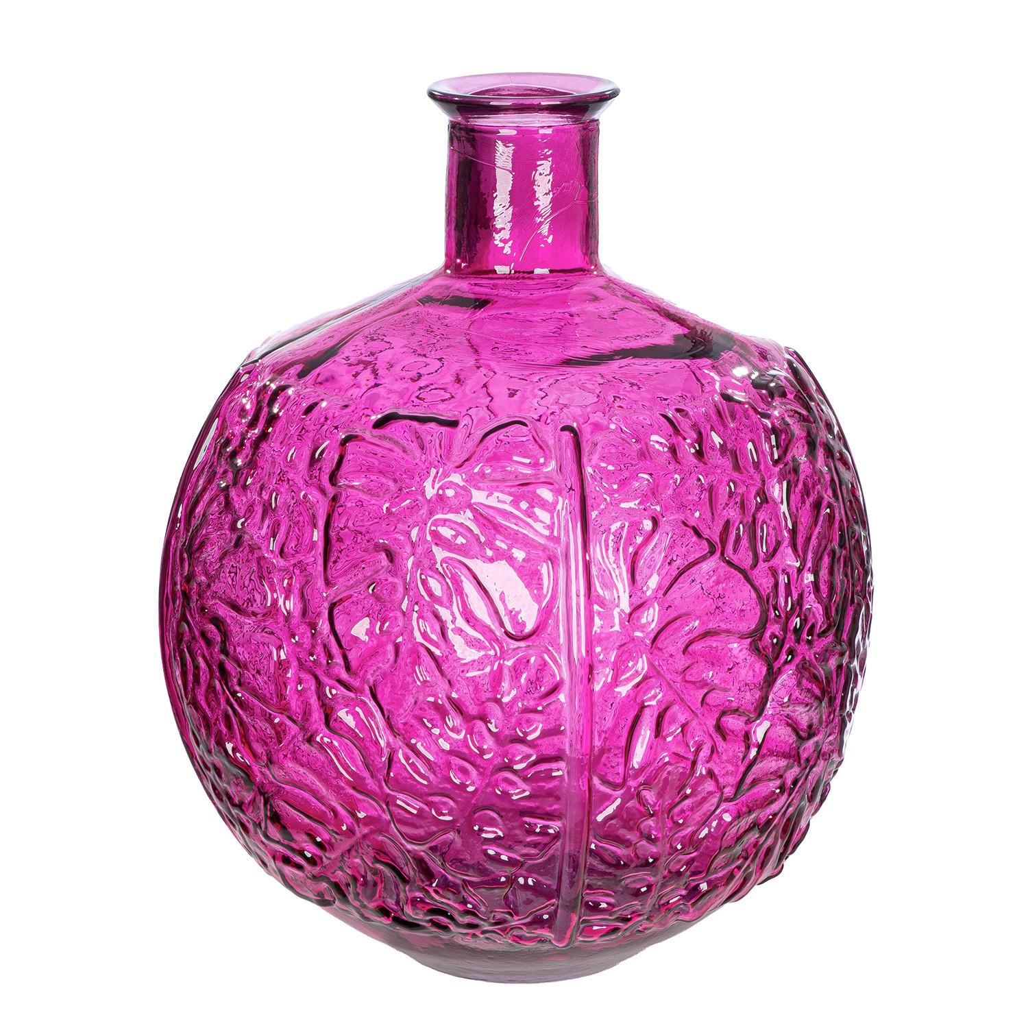 Dekovase Dschungel Pink Magenta - Magenta, Basics, Glas (33/44cm)