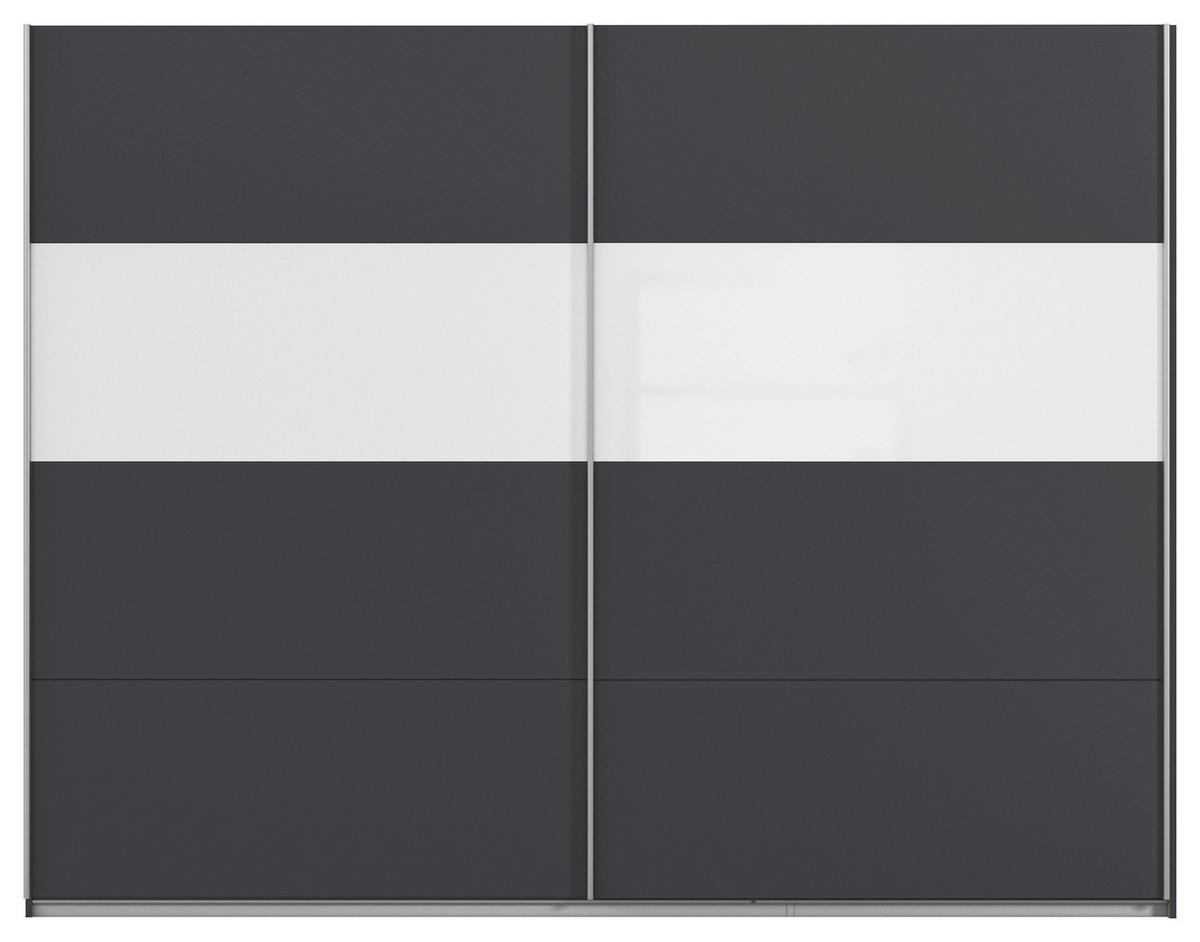Omara Z Drsnimi Vrati Quadra, Siva, Bela - siva/bela, Basics, kovina/leseni material (271/210/62cm) - Xora