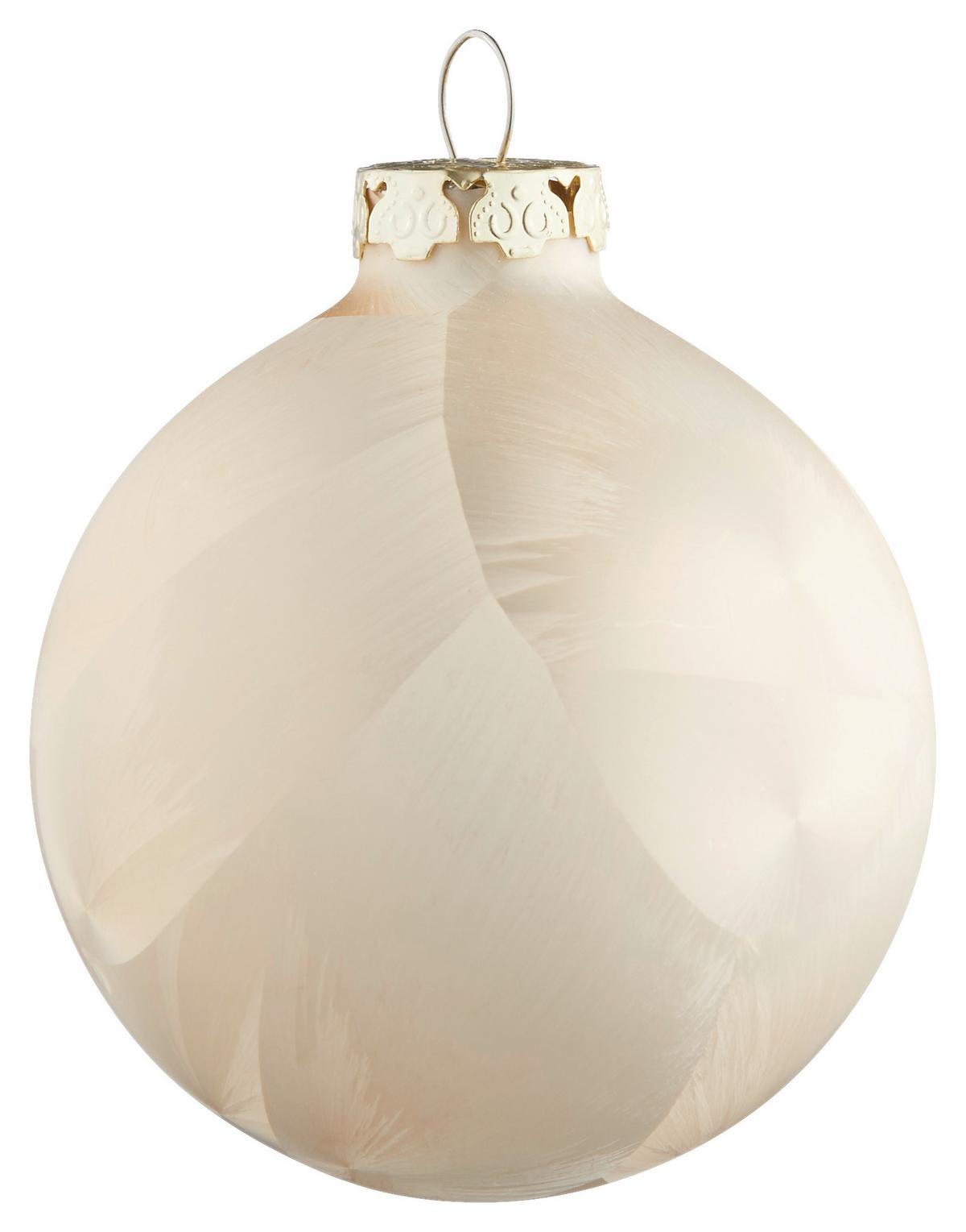 ZESTAW BOMBEK CHOINKOWYCH 616-2038-900 - szampanowy, Konventionell, szkło (6cm) - X-Mas